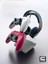 Gri Granit Ahşap Ve Siyah Metal Gaming Ps4 Ps5 Xbox Joystick Controller Tutucu Ve Kulaklık Dikey Standı 1