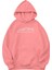 Unisex Oversize Porsche Kristal Taş Baskılı Hoodie Pembe 1