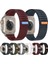 Apple Watch 5/6/7/89/10 Se Ultra Uyumlu 44 45 46 49MM Dalgalı Desenli Kumaş Hasır Cırtlı Kordon 4