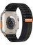 Apple Watch 5/6/7/89/10 Se Ultra Uyumlu 44 45 46 49MM Dalgalı Desenli Kumaş Hasır Cırtlı Kordon 1