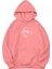 Unisex Oversize Scorpion Kristal Taş Baskılı Hoodie Pembe 1