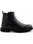 Siyah Antik Deri Erkek Bot & Bootie E02395414041 2