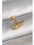 316L Çelik Gold Renk Zirkon Taş Detaylı Yaprak Model Tragus Piercing - TJ-PR1342 1