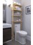 Doğal Ahşap Banyo Rafı, Şık ve Dayanıklı Banyo Düzenleme Aksesuarı 1