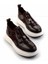 Kahve Kahve Kroko Hakiki Deri Erkek Sneaker E01194010203 1