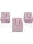 Yüzük Standı Üçlü Süet (Tırnaklı) 3x3,5 cm (3 Adet) Pembe 1