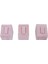 Yüzük Standı Üçlü Süet (Tırnaklı) 3x3,5 cm (3 Adet) Pembe 5