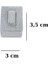 Yüzük Standı Tekli Süet (Tırnaklı) 3x3,5 cm Gri 2