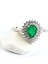 Sky Diamond Green Creative Rubies 925 Ayar Gümüş Damla Yüzük 3