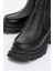 Kadın Kalın Taban Casual Chelsea Bot Gerçek Deri Rc 37509 Siyah 3