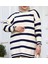 Standart Beden Çizgili Uzun Kollu Triko Tunik 2