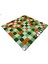 Mutfak Tezgah Arası, Havuz, Banyo, Sauna, Spa - Tüm Ortam Yüzey ve Mekanlar İçin - 25 x 25 mm Yeşil-Beyaz-Turuncu Mix 31.5 x 31.5 cm Fileli Kristal Cam Mozaik 2