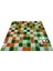 Mutfak Tezgah Arası, Havuz, Banyo, Sauna, Spa - Tüm Ortam Yüzey ve Mekanlar İçin - 25 x 25 mm Yeşil-Beyaz-Turuncu Mix 31.5 x 31.5 cm Fileli Kristal Cam Mozaik 3