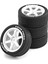 4 Adet 68MM 1/10 Rc Yarış Arabası Lastikleri Yol Touring Drift Araba Lastiği Tekerlek Için TT01 TT02 XV01, Beyaz (Yurt Dışından) 1