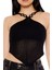 Halter Yaka Örgü Crop Bluz 5
