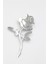 Çelik Gül Broş - Gümüş 1