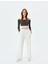 Uzun Kollu Atletli Kayık Yaka Crop Kaşkorse Slim Fit Tişört 2