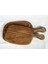 Ahşap Sunum ve Kesme Tahtası Çift Seti 36x36 cm Ceviz Renkli 1