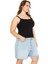 Plus Size Örgü Askılı Bluz 4