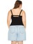 Plus Size Örgü Askılı Bluz 5