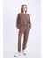Regular Fit 2'li Takım Kalın Bisiklet Yaka Sweatshirt Esnek Belli Jogger Eşofman Altı D8022AXNS 1