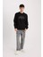 Regular Fit Bisiklet Yaka Baskılı Sweatshirt E3205AX24WN 2