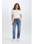 Comfort Straight Yüksek Bel Bilek Boy Jean Yıkamalı Pantolon D8155AX24WN 3