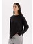 Relax Fit Bisiklet Yaka Basic Düz Triko Kazak D8500AX24WN 1