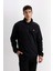 Relax Fit Dik Yaka Fermuarlı Polar Sweatshirt D2348AX24AU 3