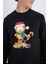 Garfield Yılbaşı Temalı Pijama Takımı Bisiklet Yaka Uzun Kollu Üst Uzun Alt D8334AX24WN 4