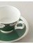 English Home Evelina New Bone China 4 Parça 2 Kişilik Kahve Fincan Takımı 90 ml Koyu Yeşil 4