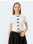 Kısa Kollu Slim Fit Bisiklet Yaka Fitilli Fiyonklu Hırka 3