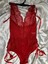 Kırmızı Dantelli Bodysuit 3
