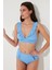 Blue Windy Deep Frill Bikini Üstü 2