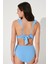 Blue Windy Deep Frill Bikini Üstü 4