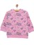 Basic Az Şardonlu Aslan Desenli Sweatshirt Kız Bebek 1