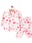 Gömlek Yaka Çiçek Desenli Kız Bebek Pijama Takımı 1