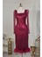 Bordo Özel Tasarım Abiye 4183 1