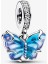 Mavi Murano Cam Kelebek Sallantılı Charm 792698C01 1