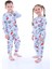Yılbaşı Temalı Kedili Kız Çocuk Pijama Takımı 1