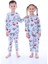 Yılbaşı Temalı Kedili Kız Çocuk Pijama Takımı 2