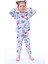 Yılbaşı Temalı Kedili Kız Çocuk Pijama Takımı 4