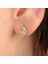 14 Ayar Altın Vintage Tasarım Green Topaz (Su Yeşili) Taşlı Küpe 1