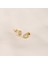 14 Ayar Altın Vintage Tasarım Green Topaz (Su Yeşili) Taşlı Küpe 5