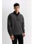 Relax Fit Dik Yaka Fermuarlı Polar Sweatshirt D2688AX24AU 4