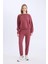 Regular Fit 2'li Takım Sweatshirt Beli Lastikli Eşofman Altı D8022AXNS 2