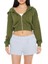 Crop Polar Fermuarlı Kapüşonlu Sweatshirt 1