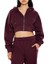 Crop Fermuarlı Kapüşonlu Sweatshirt 1