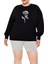 Plus Size Gül Desenli Sweatshirt 1