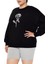 Plus Size Gül Desenli Sweatshirt 4
